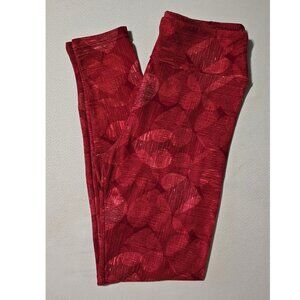 LuLaroe Red Valentine Heart Leggings OS